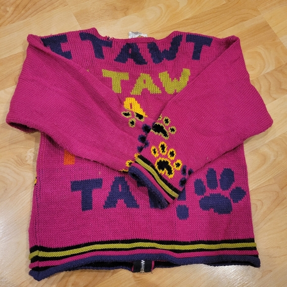 Vintage Looney Tunes Tweety Bird Zip Up Sweater 1997 Size 7/8 - Picture 8 of 10